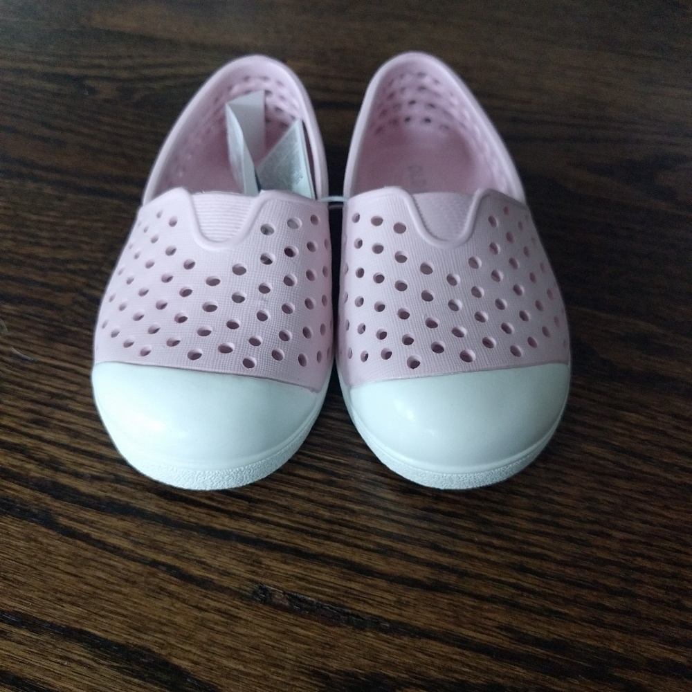 Pink Toddler Perforated Slip-Ons